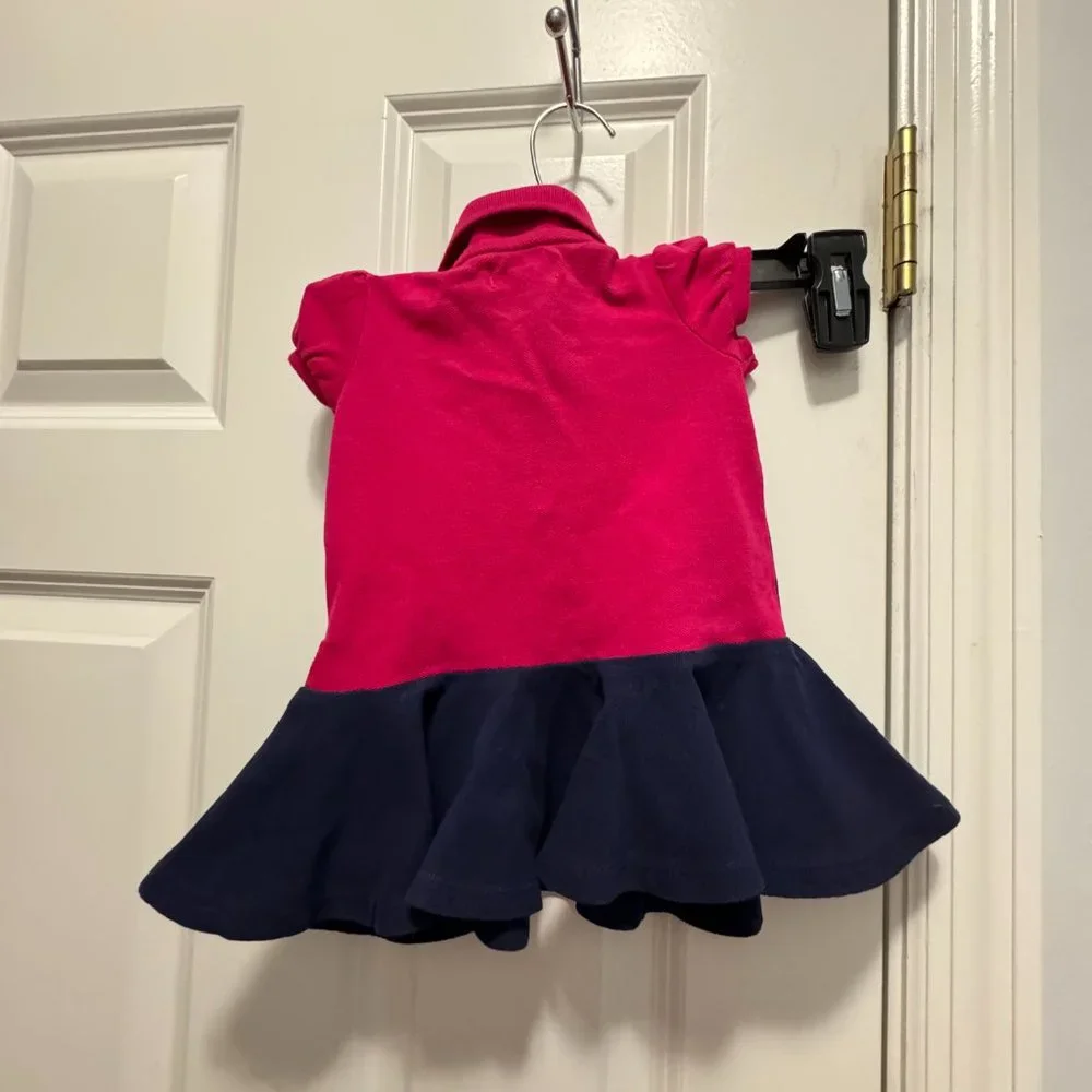 Ralph Lauren size 6 months pink and blue dress